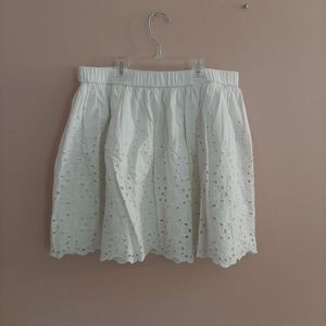 Boden White Broderie Skirt